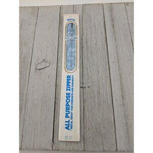 Vintage J&P Coats Skirt or Neck Metal Zipper 7" Ciel Blue 3